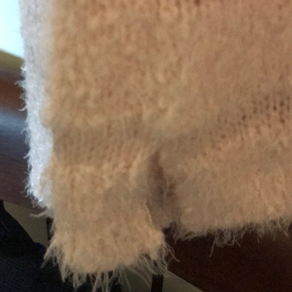 Very cute!  Blush color fuzzy pullover hoodie. NWT - Picture 6 of 6